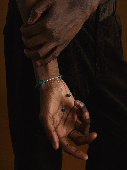 Earth Age Ghanaian Bracelet  in Midnight Tide