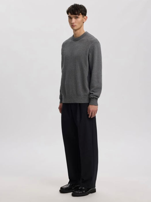 Annarr Ragi Boucle Knit in Dark Grey