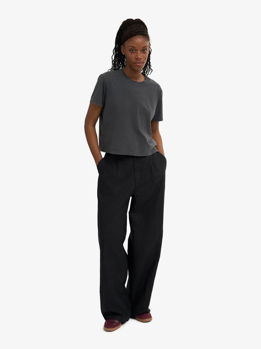 Colorful Standard Women's Boxy Crop T-Shirt in Faded Black