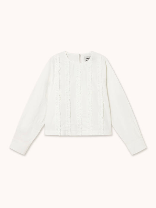 The Tiny Big Sister Horses Frills Blouse White