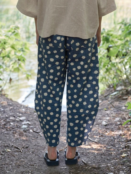 Kate Sheridan Buoy Trousers in Blue Spot