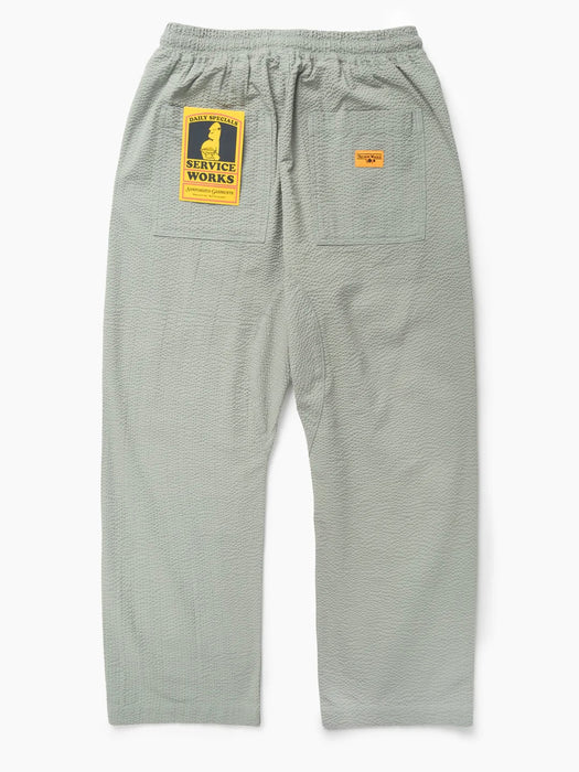 Service Works Chef Pant in Sage Seersucker