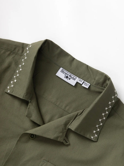 Service Works Border Shirt in Olive