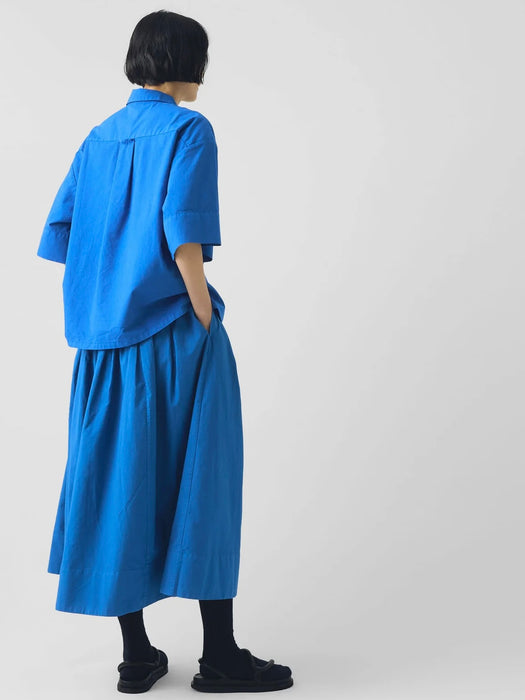 Toast Poplin Shirt in Enamel Blue