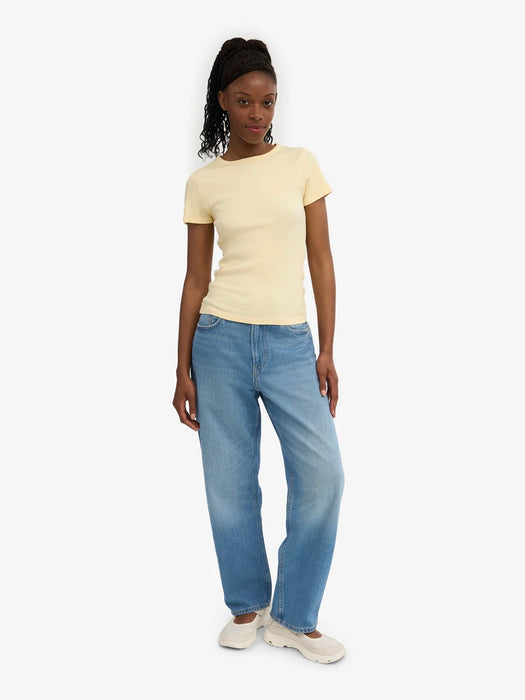 Colorful Standard Women's Rib T-Shirt in Soft Yellow
