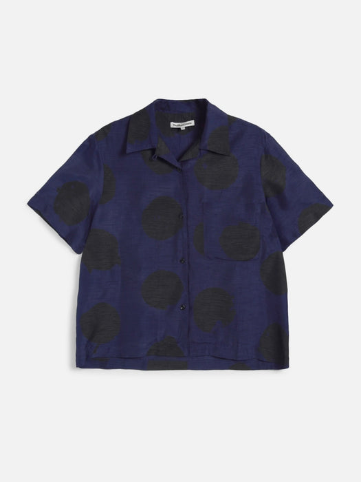 YMC Women Vegas Shirt in Blue Bleeding Polka-dot