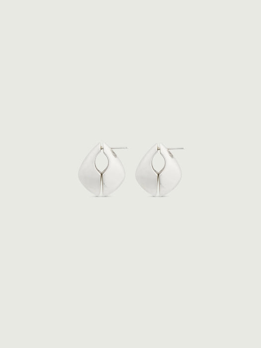 Soeur Bo Sma Demi-Lune Earrings in Silver