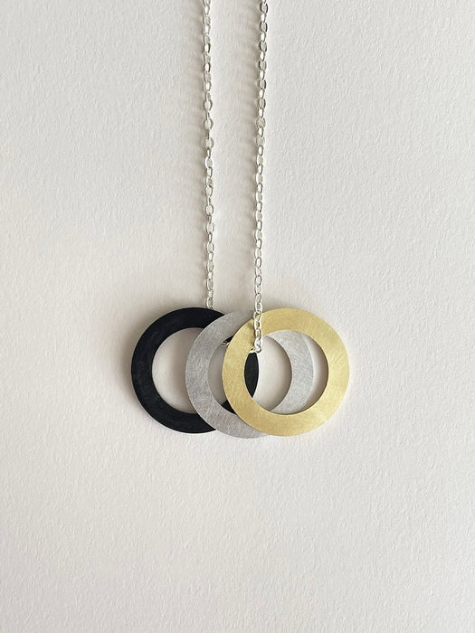 Tom Pigeon Hoops Necklace in Silver Mix