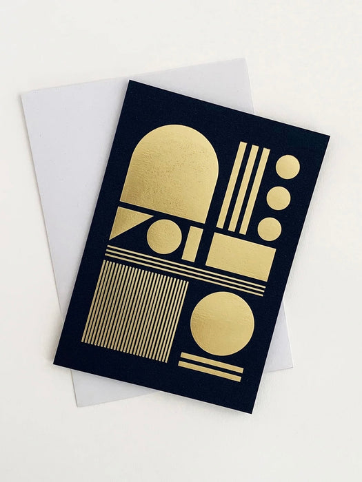 Tom Pigeon Machine Card in Brass / Navy