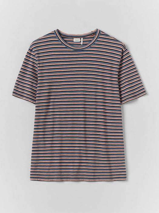 Toast Men Theo Cotton T-Shirt in Multi Stripe