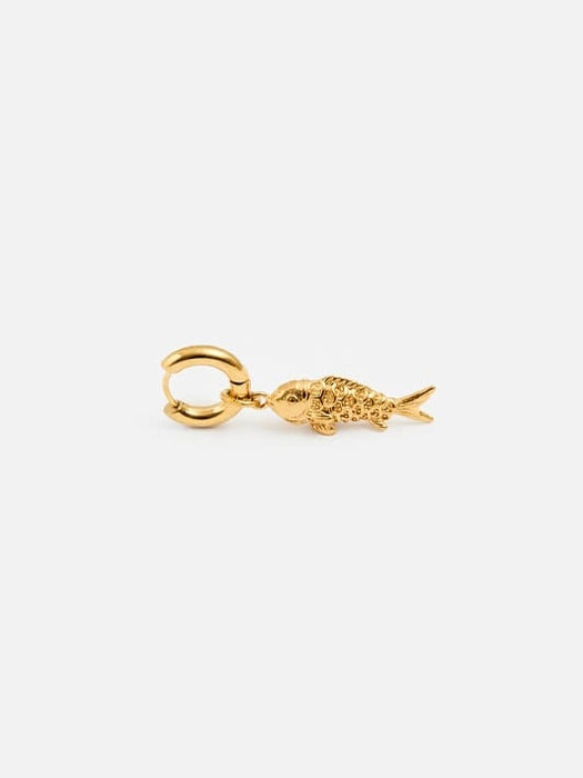 Triangle Caught Single Hoop in Gold