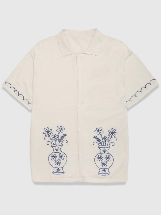 Service Works SS Knitted Vase Shirt in Off-White