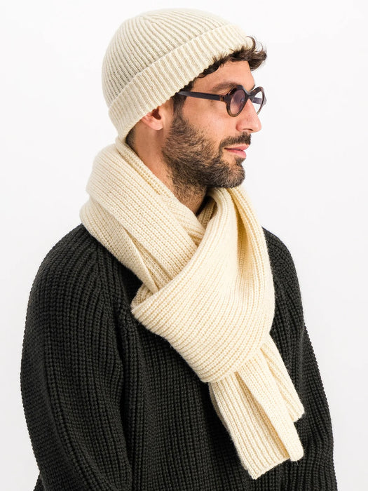 Parages Anton Shetland Scarf in Off-White