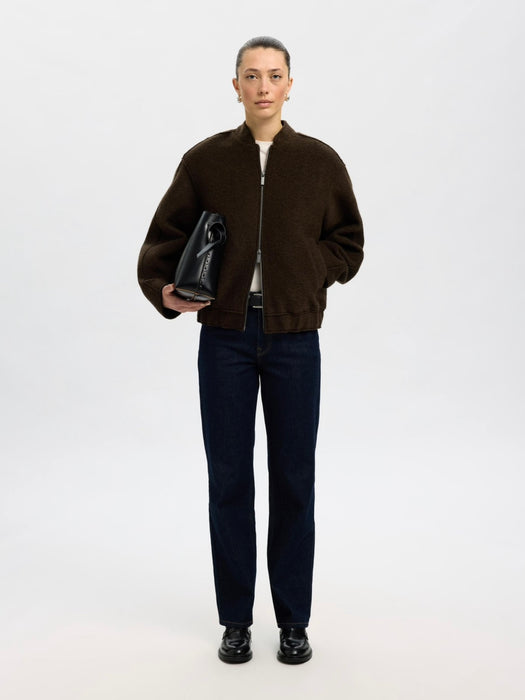 Selected Femme Reign Bomber in Delicioso