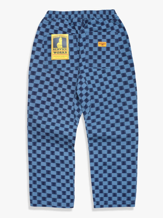 Service Works Canvas Chef Pant in Blue Checker
