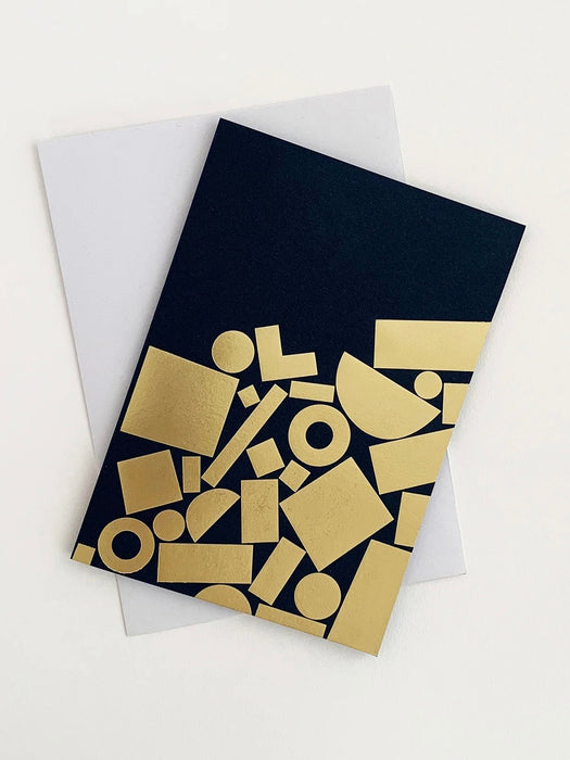 Tom Pigeon Stack Card in Brass / Navy