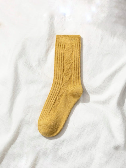 Happy Knits Cashmere Blend Socks in Saffron