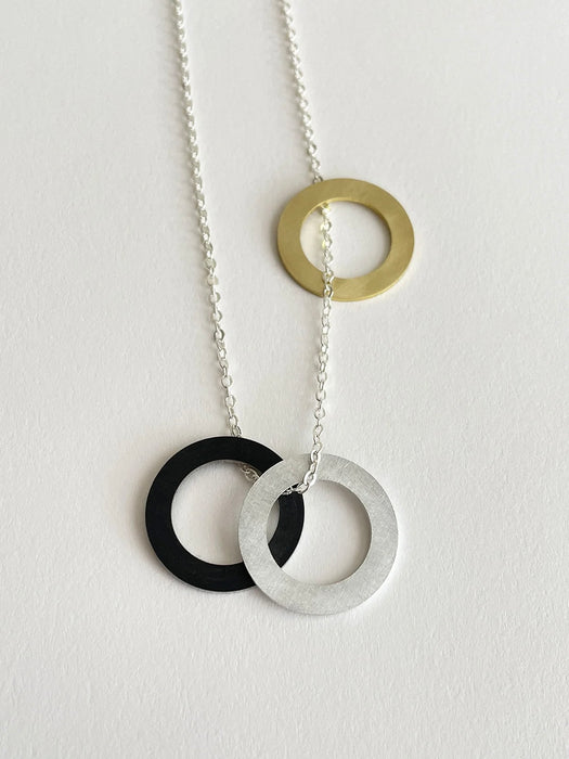 Tom Pigeon Hoops Necklace in Silver Mix