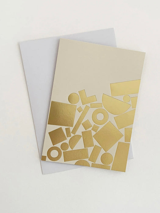 Tom Pigeon Stack Card in Brass / Mist