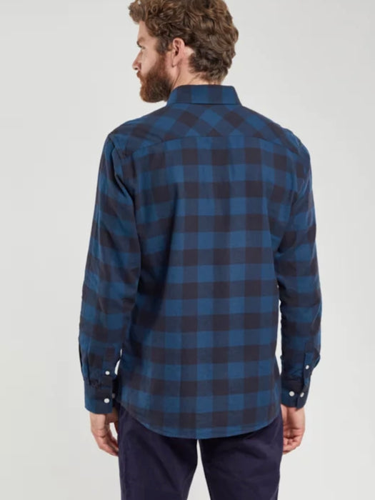 Armor Lux Check Shirt in Marine Deep