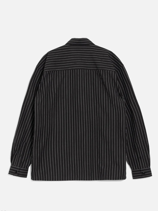 YMC Men Mitcham LS Shirt in Black/White