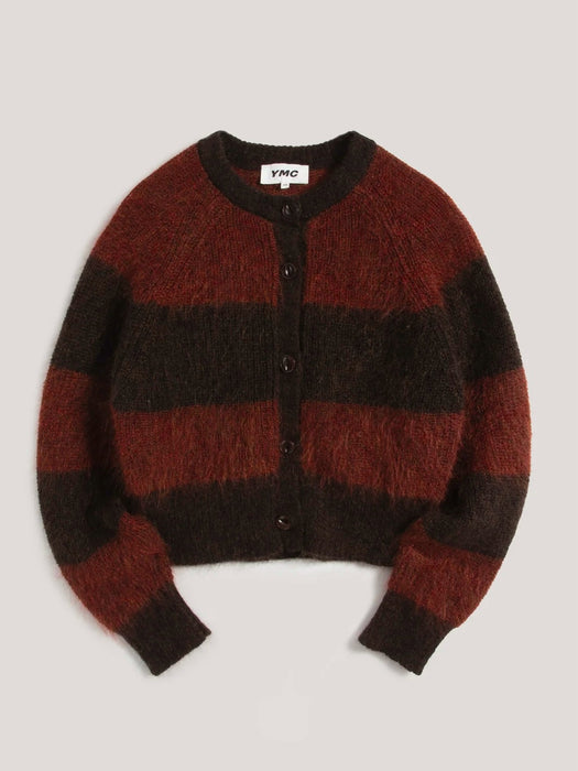 YMC Women Foxtail Cardigan in Red/Brown