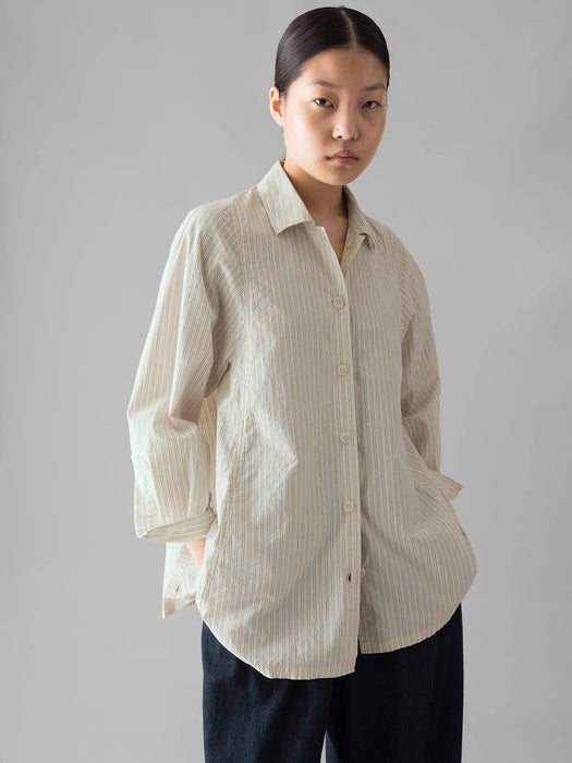 Toast Dash Stripe Shirt in Ivory/Golden Olive