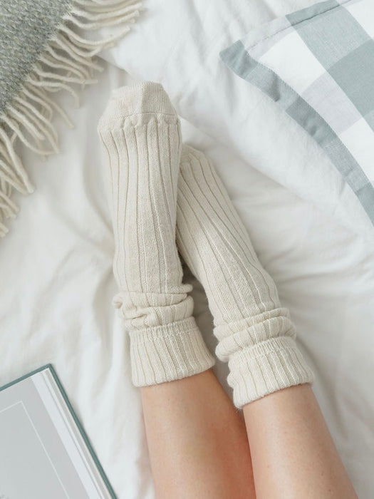 Tom Lane Alpaca Bed Socks in Cream