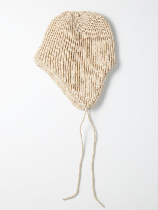 Rototo Ear Flap Beanie in Raw