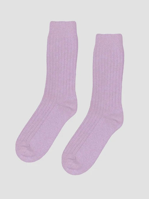 Colorful Standard Merino Socks in Soft Lavender