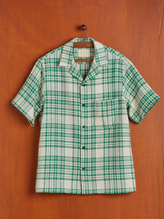 Portuguese Flannel Garden Plaid Shirt in Green