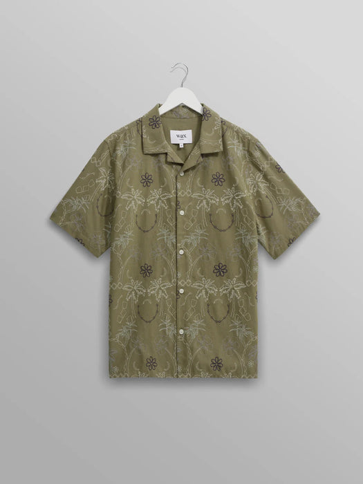 Wax Didcot SS Shirt in Khaki Hawaiian