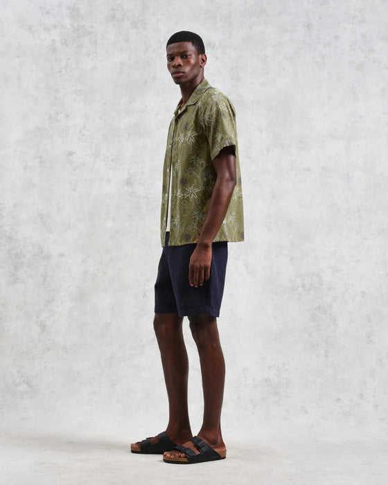 Wax Didcot SS Shirt in Khaki Hawaiian