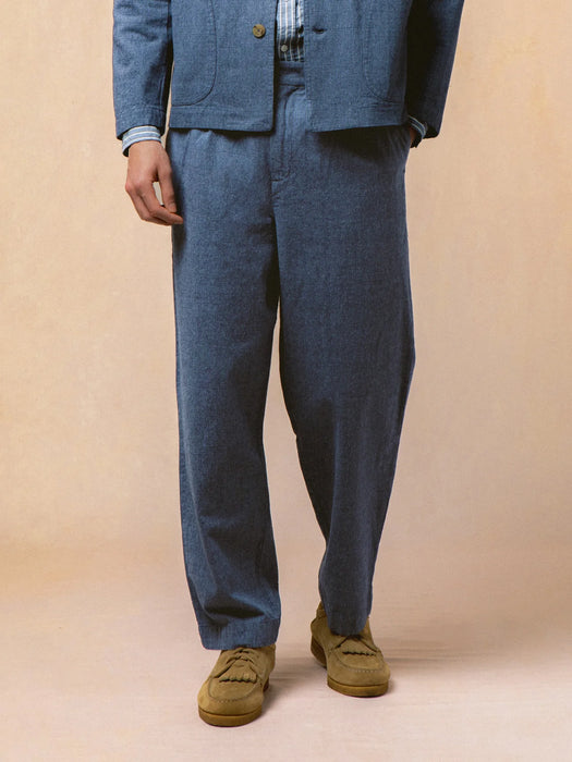 Kestin Wick Trousers in Indigo Marl