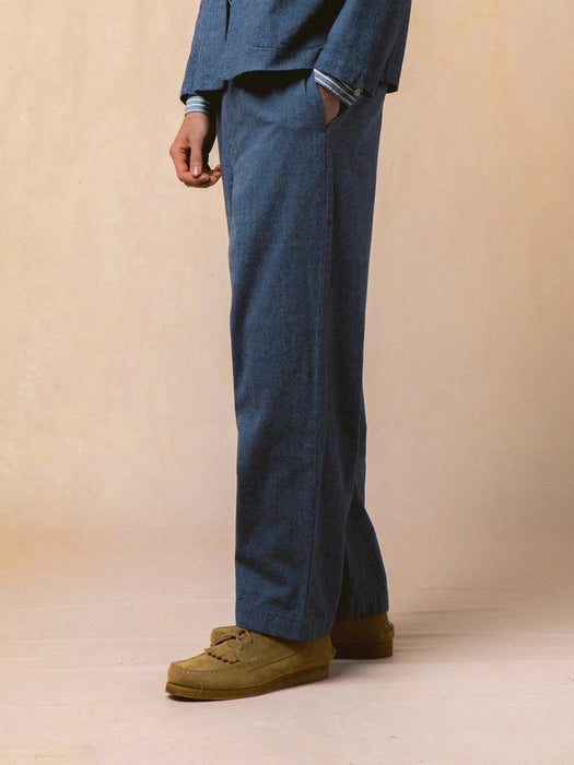 Kestin Wick Trousers in Indigo Marl