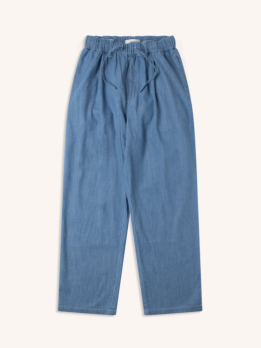 Kestin Doune Trousers in Light Washed Denim