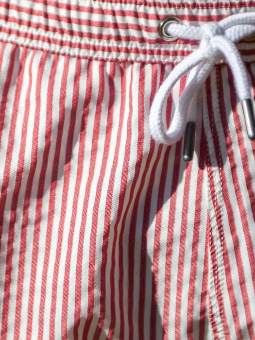 The Good Neighbour Swimshorts in Red Stripes