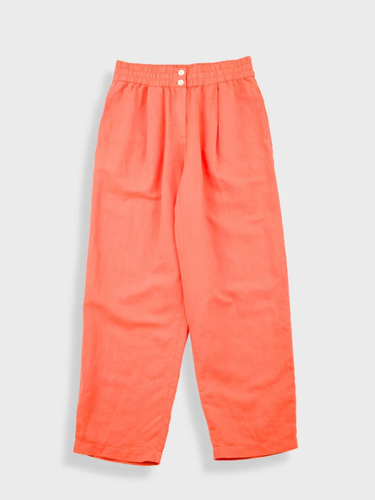 Folk Women Drawcord Baggy Pants in Coral