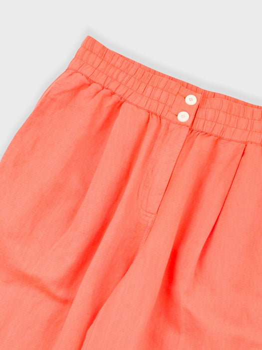 Folk Women Drawcord Baggy Pants in Coral