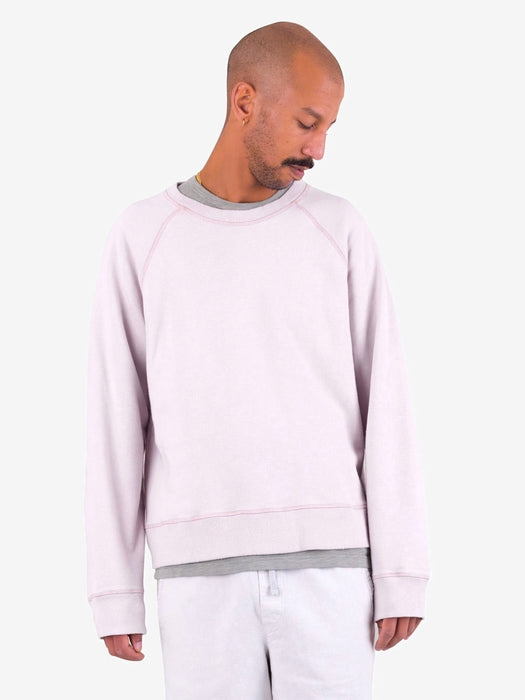 Folk Men Engineered Raglan Sweat in Sakura Pink