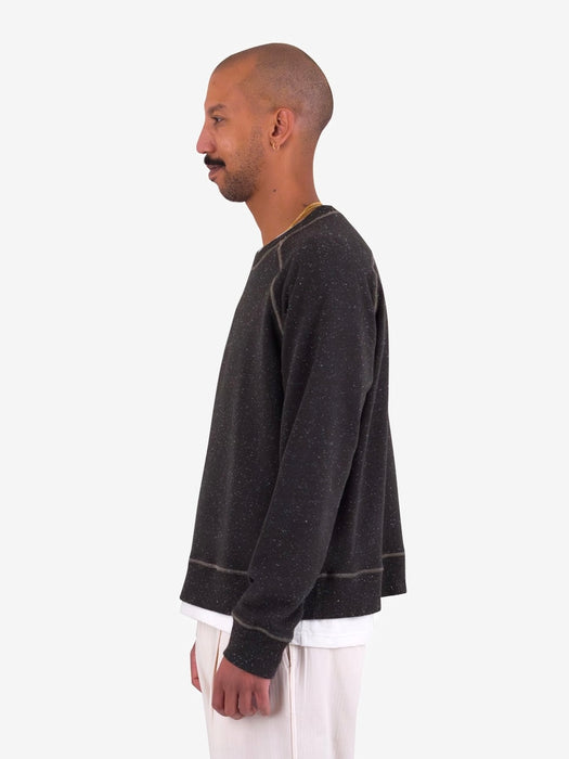 Folk Men Engineered Raglan Sweat in Charcoal