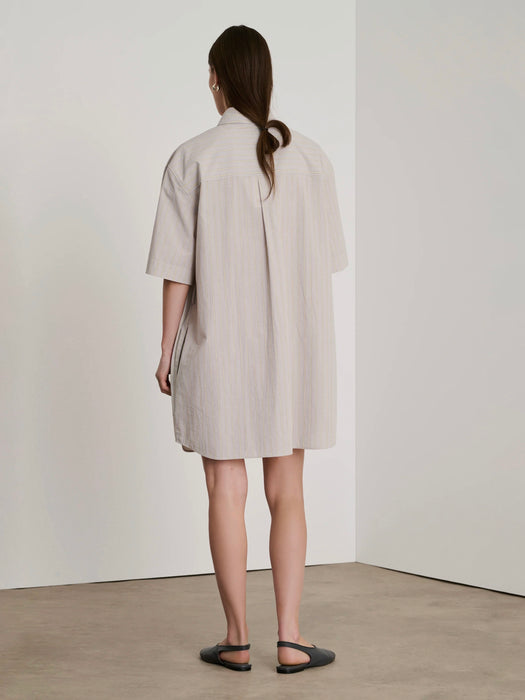 Soeur Dahlia Dress in Light Grey / Ecru