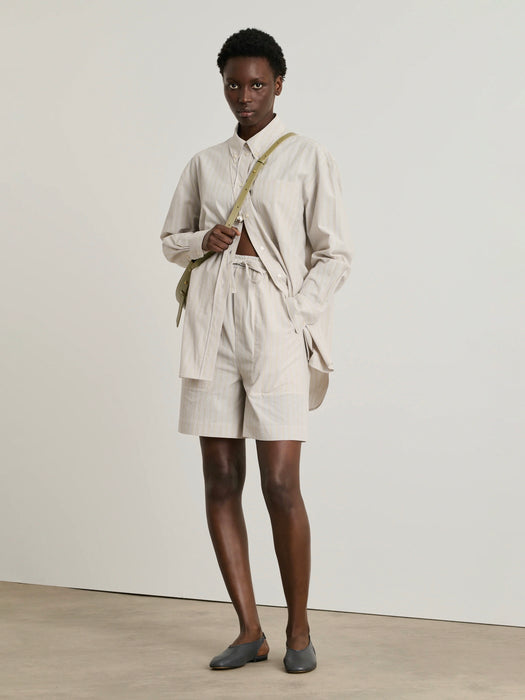 Soeur Emeric Shorts in Light Grey / Ecru