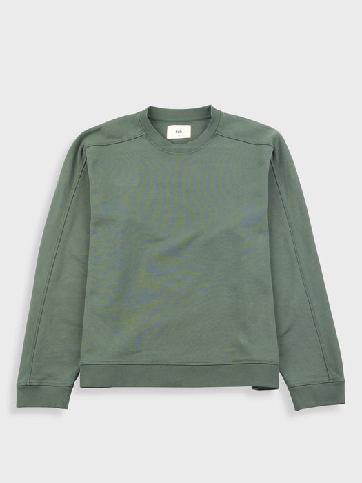 Folk Men Prism Sweat in Dark Sage