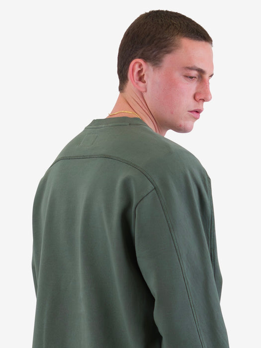 Folk Men Prism Sweat in Dark Sage