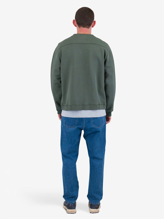 Folk Men Prism Sweat in Dark Sage