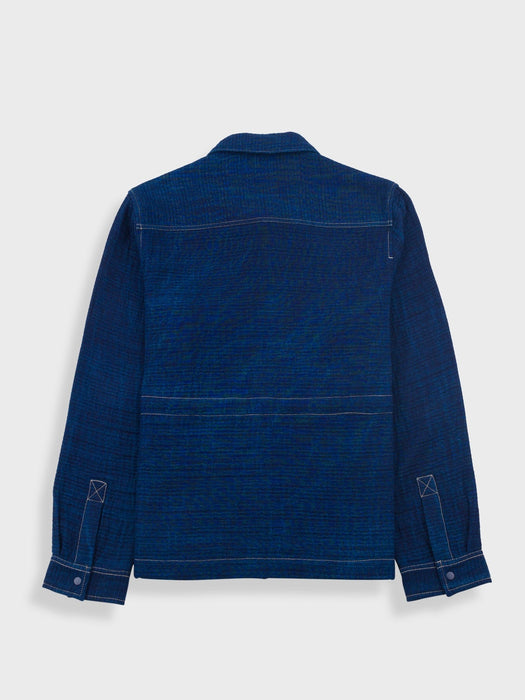 Folk Men Assembly Jacket in Indigo Waffle