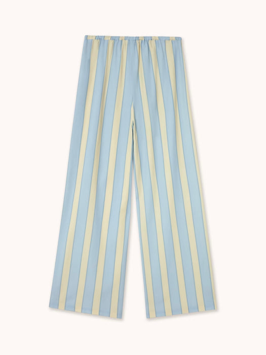 The Tiny Big Sister Wide Retro Stripes Pants in Blue / Yellow