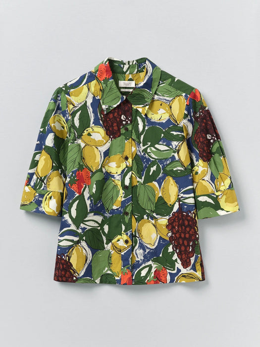 Toast Gia Fruit Shirt in Verdigris / Multi