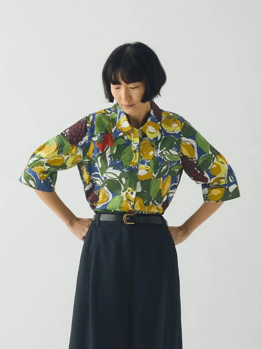 Toast Gia Fruit Shirt in Verdigris / Multi